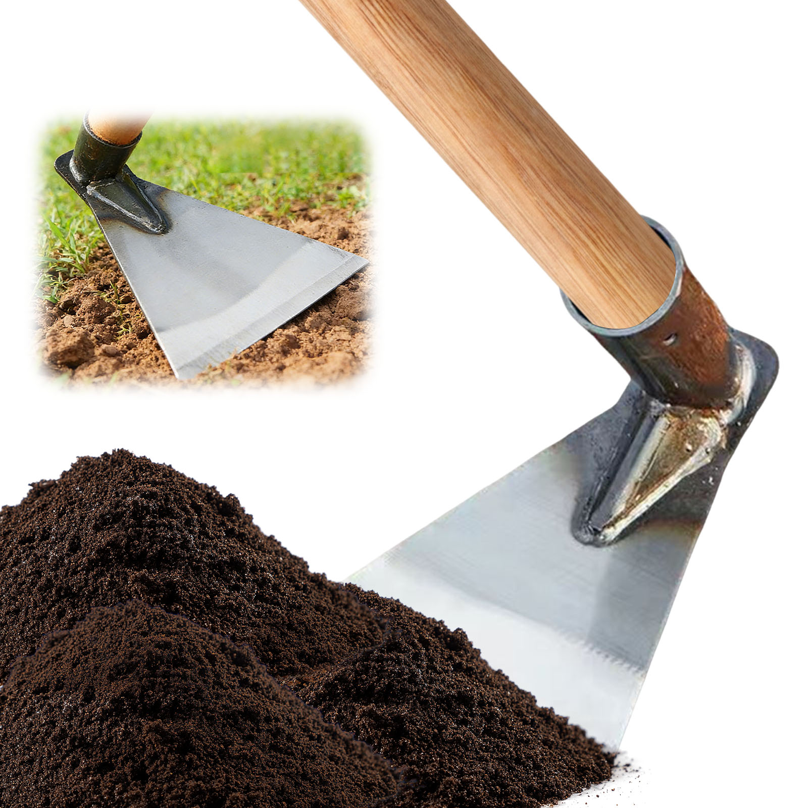 Gardening Tools Drawing - Houe de jardin robuste pour le
