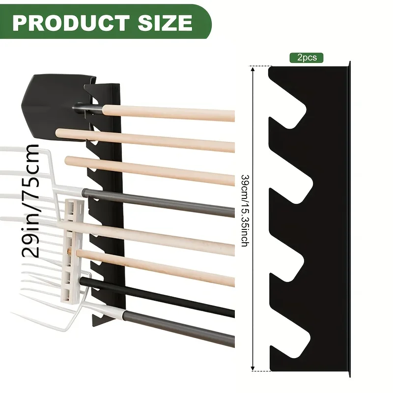 Gardening Tools Organiser - Support mural robuste en métal pour