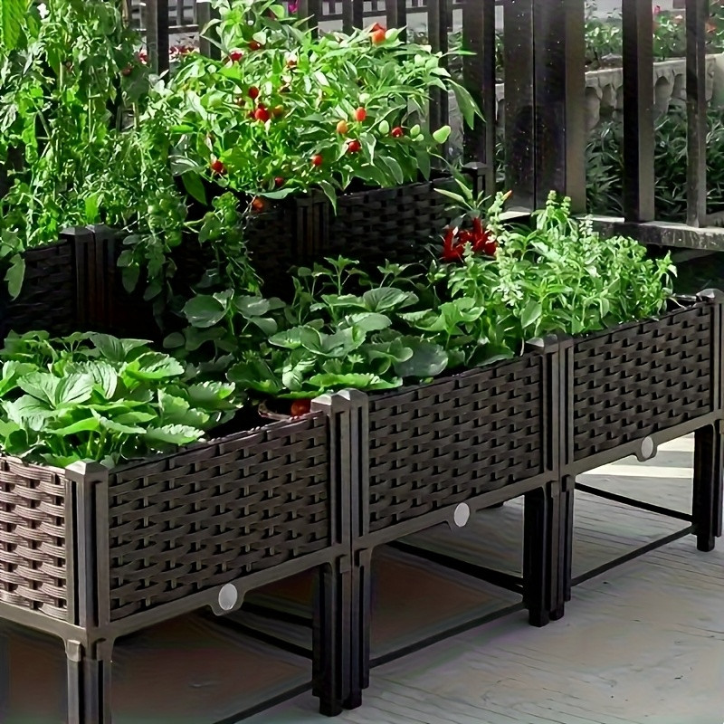 Self-Watering Planter - Jardinière surélevée pour jardin, bac à