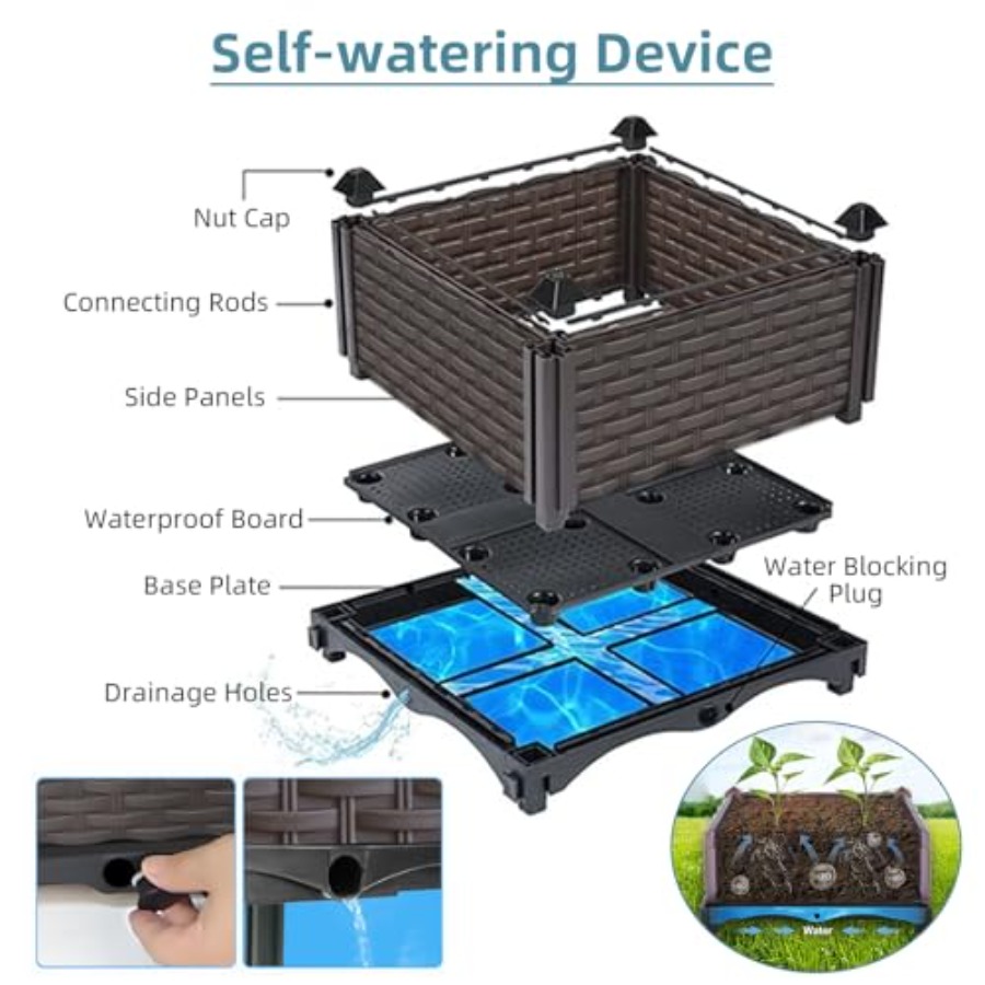 Bac de plantation surélevé à a - Self-Watering Planter avis et prix
