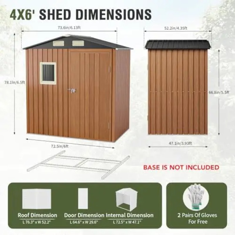 Abri de jardin extérieur 6x4 p - Gardening Tool avis et prix
