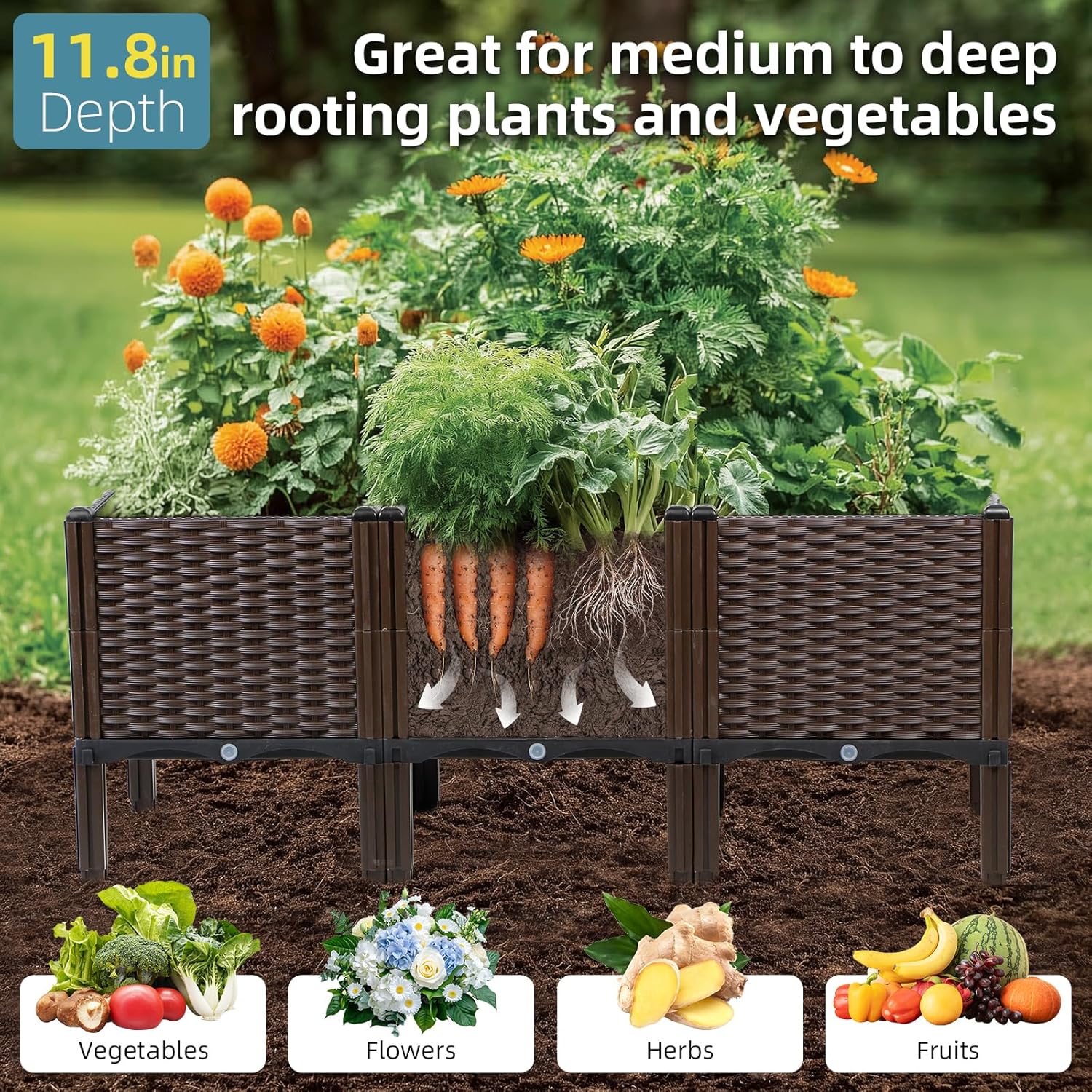 Jardinière en rotin pour l'ext - Self-Watering Planter avis et prix