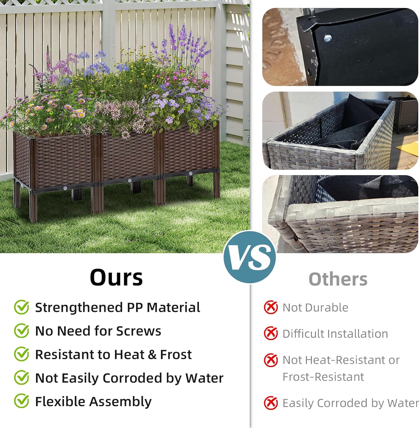 Jardinière en rotin pour l'ext - Self-Watering Planter avis et prix